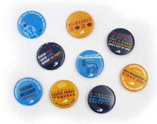 Visit Milwaukee DNC buttons