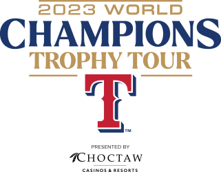 Texas Rangers World Series Trophy Tour Logo