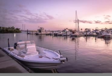 Boats at Laishley Marina at Sunset