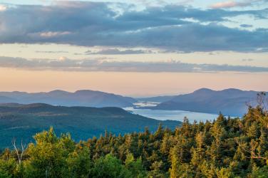 mountaintop view of Lake George