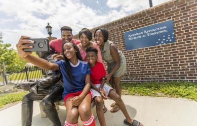 Family at American Museum at Yorktown