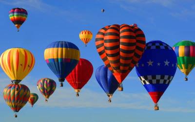 Bogalusa Balloon Festival balloons in flight