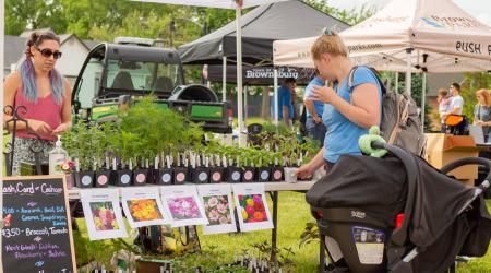 Flower booth at the Brownsburg Farmers Market (Photo provided by Brownsburg Parks)