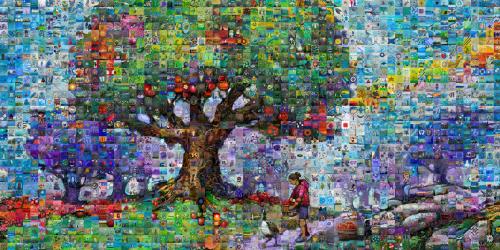 Mosaic public art Nature's Bounty