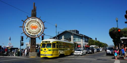 Fisherman's Wharf Sign on Jefferson and Taylor