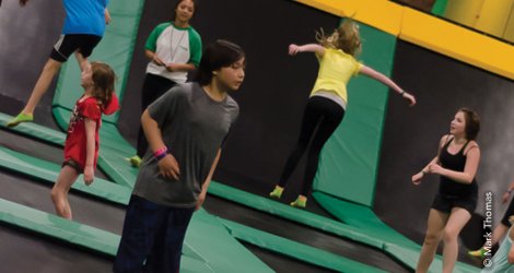 Rockin' Jump Trampoline Park :: Girl Flipping