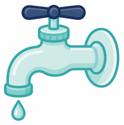 Closed Aqua Faucet with Dripping Water