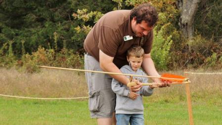 Learn how to use an atlatl at the Fall Colors Festival at McCloud Nature Park! (Photo by Deb Stukenborg)