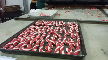 Candy canes at the Martinsville Candy Kitchen