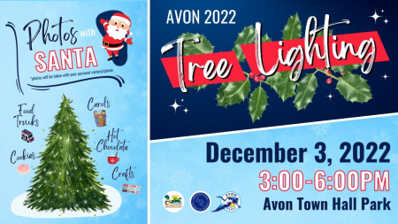 Take part in the Avon Tree Lighting at Avon Town Hall Park on Dec. 3.