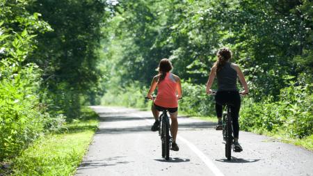 The B&O Trail in Brownsburg is perfect for bicycling.