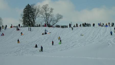 Sledding hill at Hummel Park (Photo courtesy of Plainfield Parks and Recreation