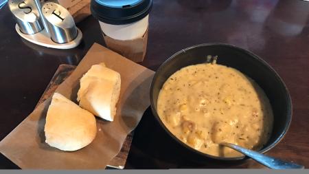 Potato Bacon Corn Chowder from the Beehive in Danville