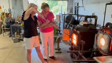 Workshop at Hot Blown Glass in Clayton; Photo courtsey of Pam Howard of Our Adventure is Everywhere