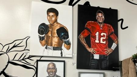 Artwork at Brown Skin Coffee