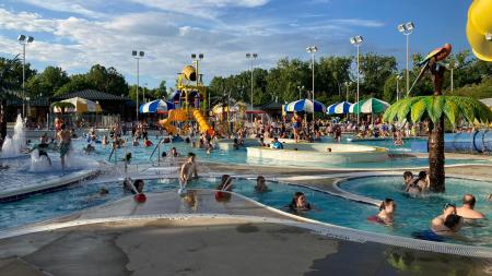 Pool view at Splash Island Family Waterpark (Photo courtesy of Plainfield Parks & Recreation Facebook)