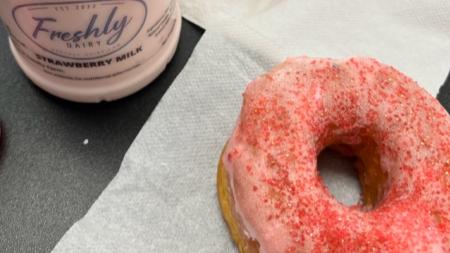 Strawberry Donut at Reds Donuts