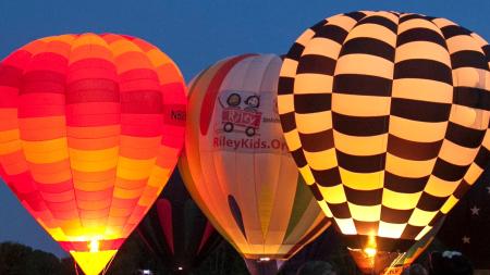 Hot Air Balloons at the Rib Fest & Balloon Glow