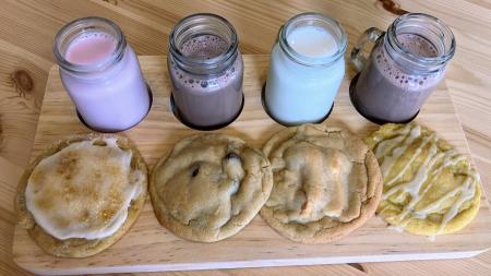 Cookie and Milk Flight at Creation Cookies Cafe
