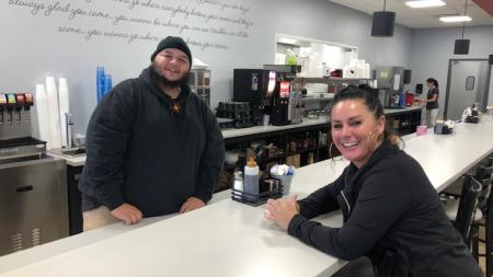 The Breakfast Company owner, Doris Maples, with manager, Brandon Tubbs