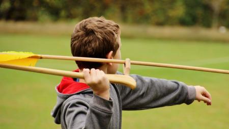 Try throwing an atlatl at McCloud Nature Park during the Fall Colors Festival. (Photo by Deb Stukenborg)