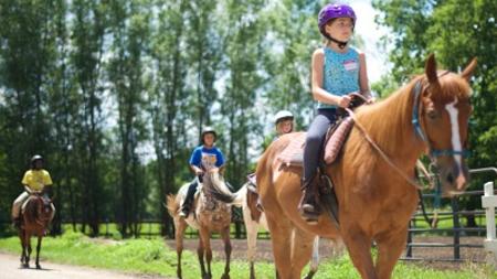 Natural Valley Ranch child horseback ride