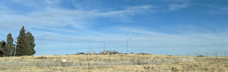 Atlas E Missile Silo, converted to a home from outside the property near Cheyenne, Wyoming