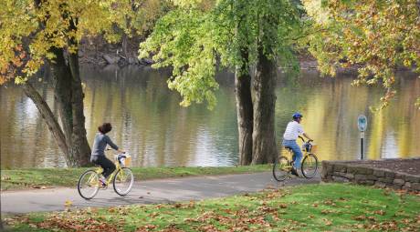 Schuylkill River Trail Biking in Fall