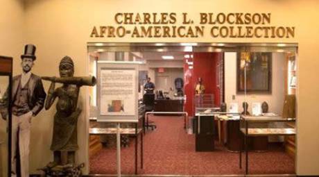 The entryway of the Charles Blockson Exhibit at the Centre Theater in Norristown