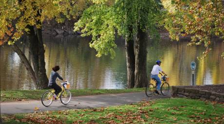 Schuylkill River Trail Biking in Fall
