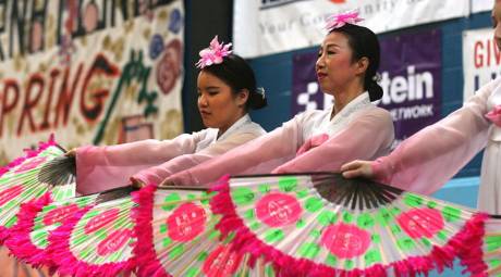 Women at the Lansdale International Spring Festival