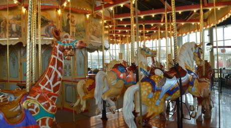 The beautifully crafted animals on the Carousel at Pottstown