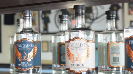 Five Saints Distilling Bottles