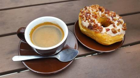 Riverbend Cycles Bacon Doughnut