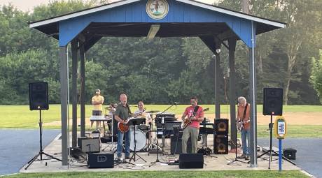 Band playing at Conshohocken Summer Concert Series