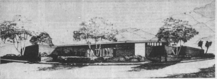 Dezart Playhouse: Drawing when it was the First Church of Christ in 1957