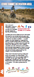Cerro Summit Recreation Area brochure