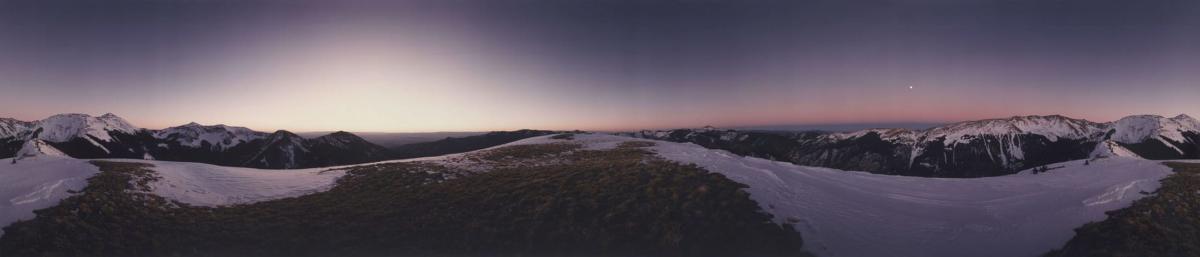 Gus Foster, Sunset, Moonrise, Highline Ridge, Taos County, New Mexico, 1980, 403°