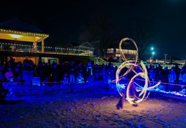 Fire dance performance