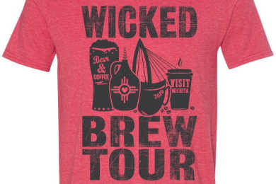 Red tshirt with 2019 Wicked Brew Tour Logo