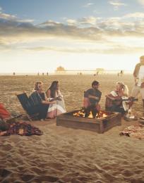 Bonfires in Huntington Beach, CA