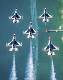 The Thunderbirds at the Huntington Beach Airshow