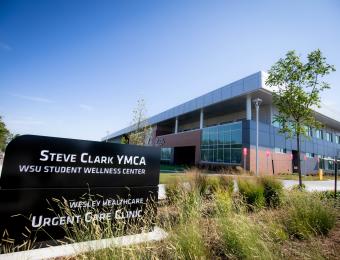 Exterior with Sign Steve Clark YMCA