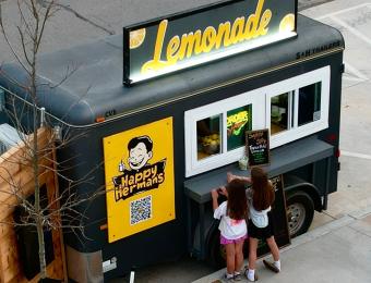 Happy Herman's Lemonade Truck Aerial View