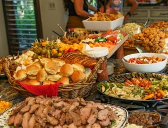 Beautiful spread from a birthday party.