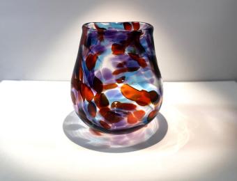 Stemless wine glass, blown by Annie Honn