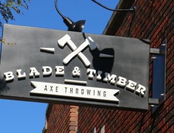 Blade and Timber Sign