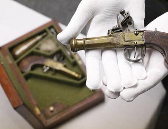 On weekends, we offer Behind the Scenes tours with the purchase of a ticket. These Belgian pistols are some of the items regularly shown during this tour.