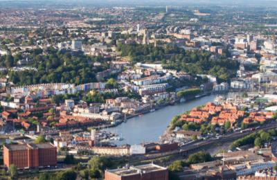 Aerial shot of Bristol