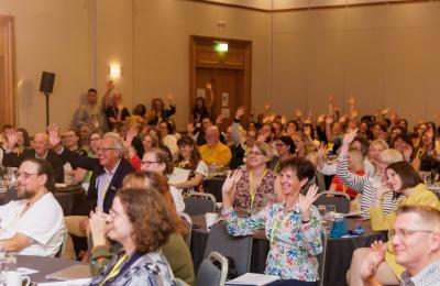 The Archives and Records Association (ARA) Conference 2025 Julz keynote - waving for a selfie